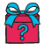 present with ribbon with question mark illustration